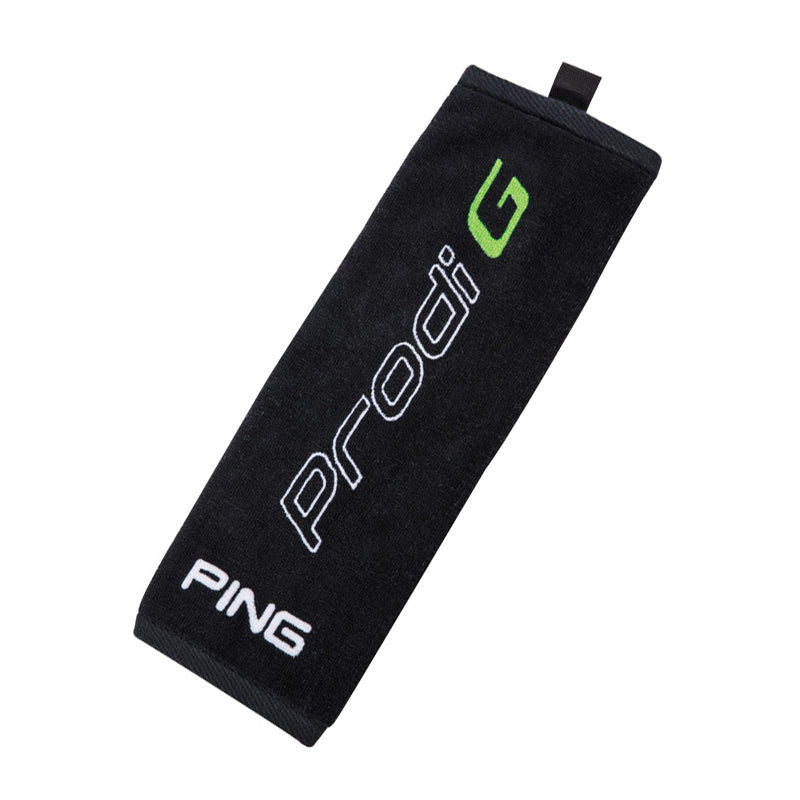 PING Tri-Fold Towel (Black/Green)