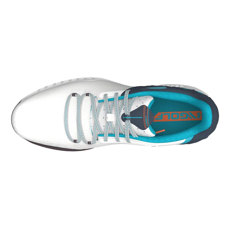 UNDER ARMOUR HOVR Drive 2 Men's Spiked Shoes (White/Grey/Blue)