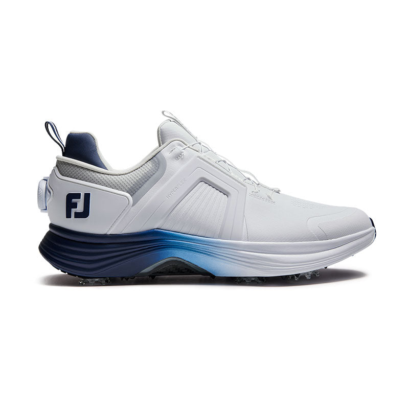 FOOTJOY Hyperflex Carbon BOA Men's Spiked Shoes (White/Navy)
