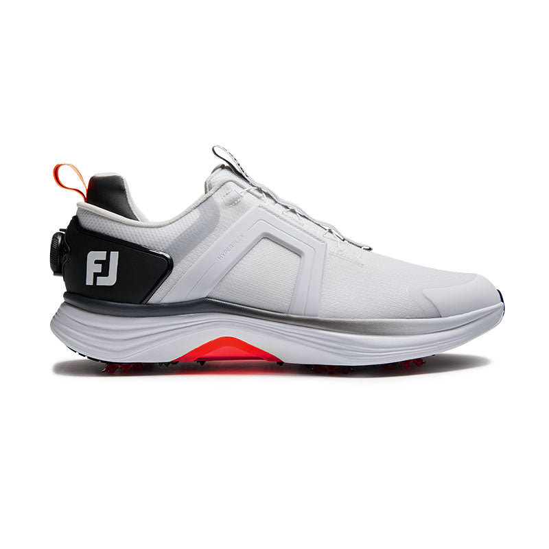 FOOTJOY Hyperflex BOA Men's Spiked Shoes (White/Grey/Red)