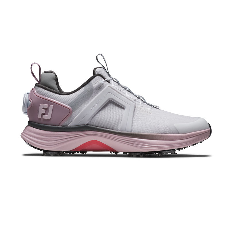 FOOTJOY Hyperflex BOA Women's Spiked Shoes (White/Pink/Charcoal)