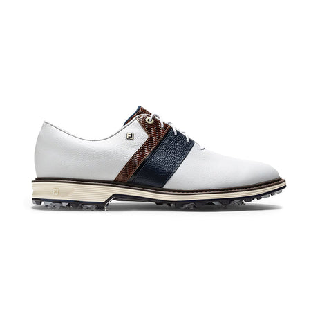 FOOTJOY Premiere Series Packard LX Men's Spiked Shoes (White/Brown/Navy)