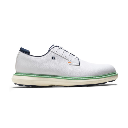 FOOTJOY Traditions Men's Spikeless Shoes (White/Navy/Teal)
