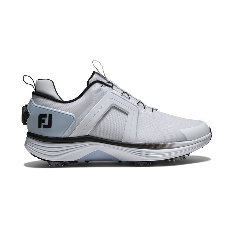 FOOTJOY HyperFlex BOA Men's Spiked Shoes (White/Black/Blue)