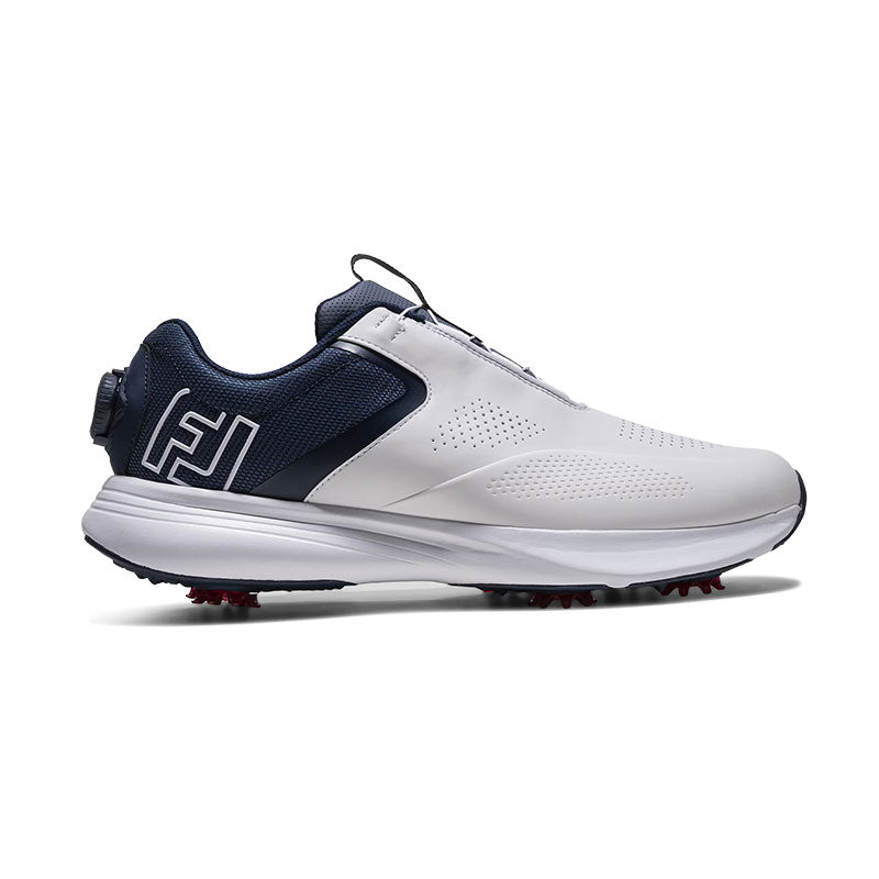 FOOTJOY FJ Qualifier BOA Men's Spiked Shoes (White/Blue/Red)