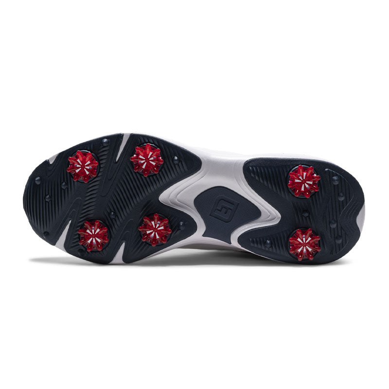 FOOTJOY FJ Qualifier BOA Men's Spiked Shoes (White/Blue/Red)
