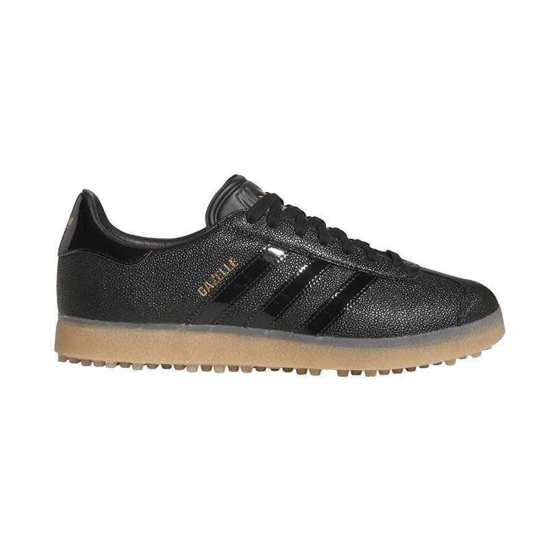 ADIDAS Gazelle Lux Unisex Spikeless Shoes (Black/Black/Gum)