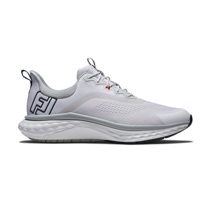 FOOTJOY Quantum Textile Men's Spikeless Shoes (White/Grey)
