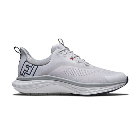 FOOTJOY Quantum Textile Men's Spikeless Shoes (White/Grey)