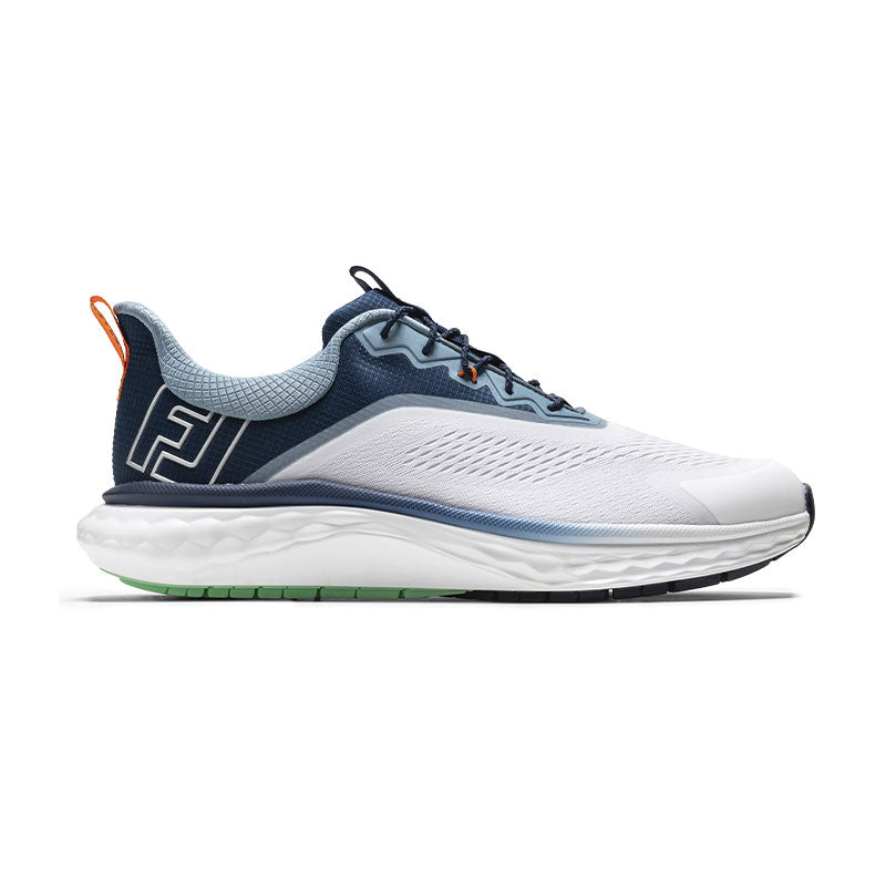 FOOTJOY Quantum Textile Men's Spikeless Shoes (White/Blue/Green)