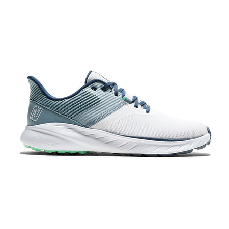 FOOTJOY Flex Men's Spikeless Shoes (White/Blue/Green)