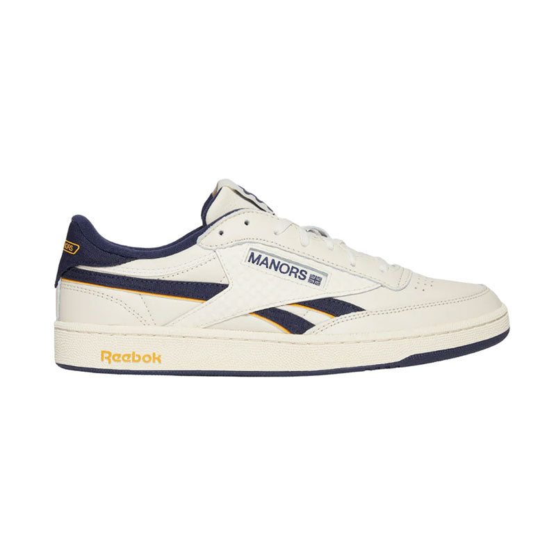 MANORS x Reebok Club C Revenge Men's Spikeless Shoes (Beige/Navy)