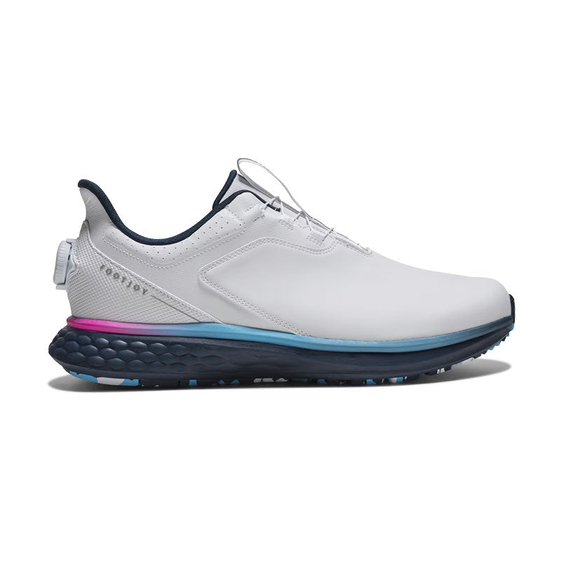 FOOTJOY FJ Pulse Men's BOA Spikeless Shoes (White/Navy/Pink)