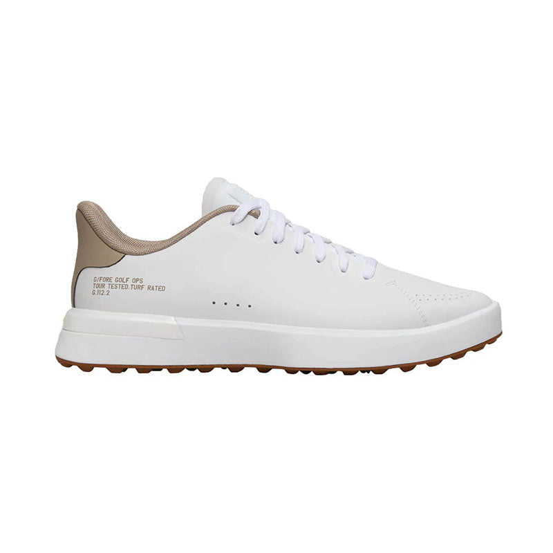 GFORE G.112 Men's Spikeless Shoes (White/Brown)