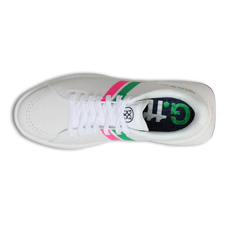 GFORE G.112 Stripe Kiltie Women's Spikeless Shoes (White/Multi)
