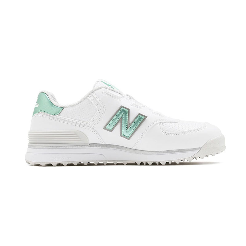 NEW BALANCE 574 V4 BOA Women's Spikeless Shoes (White/Mint)
