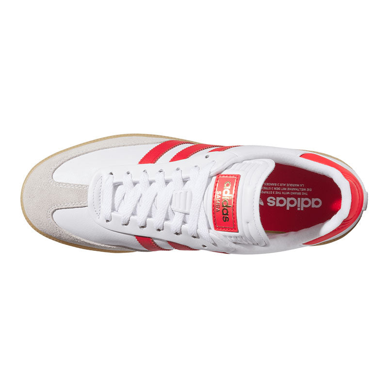 ADIDAS Samba Unisex Spikeless Shoes (White/Red/Yellow)