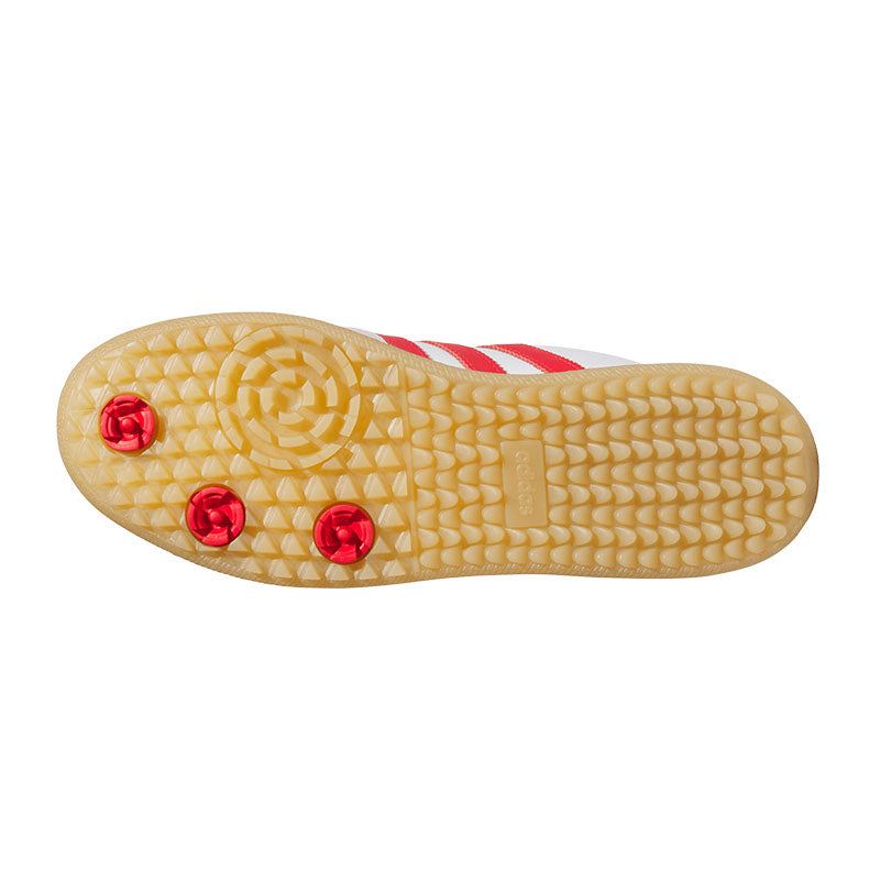 ADIDAS Samba Unisex Spikeless Shoes (White/Red/Yellow)