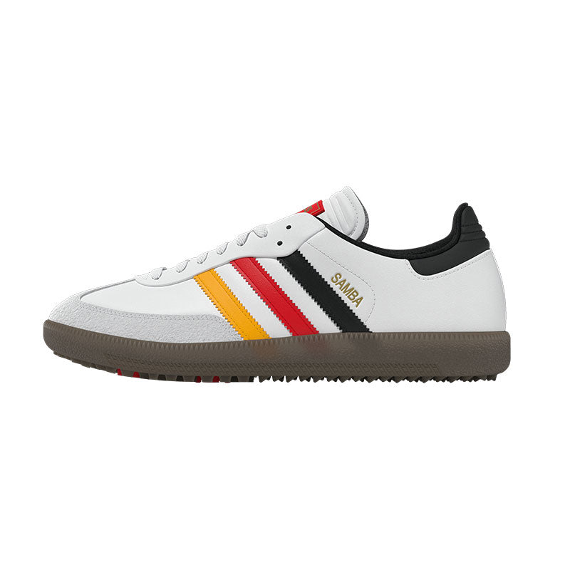 ADIDAS Samba Unisex Spikeless Shoes (White/Red/Black)