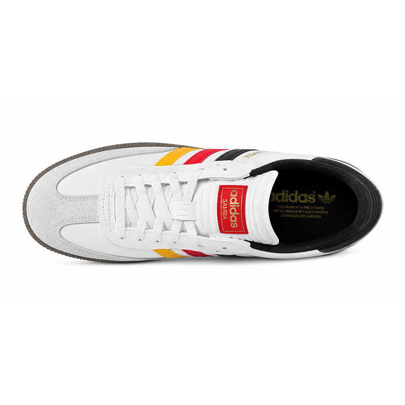 ADIDAS Samba Unisex Spikeless Shoes (White/Red/Black)