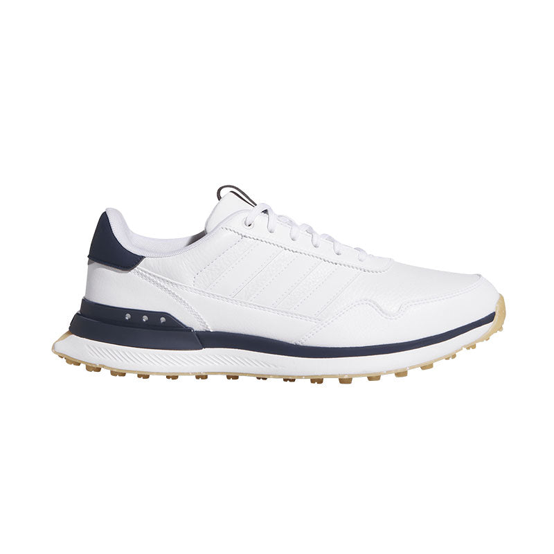ADIDAS S2G Men's Leather Spikeless Shoes (White/White/Navy)