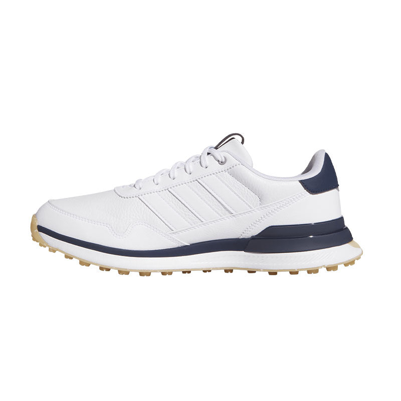 ADIDAS S2G Men's Leather Spikeless Shoes (White/White/Navy)