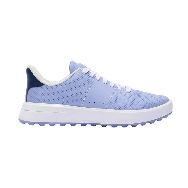 GFORE G.112 Perforated Leather Saddle  Stripe Women's Spikeless Shoes (Willow/Haze)