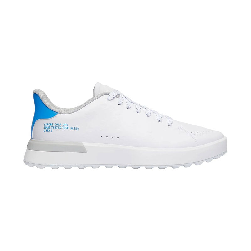 GFORE G.112 Embossed Skull & Tees Men's Spikeless Shoes (Snow/Cerulean)