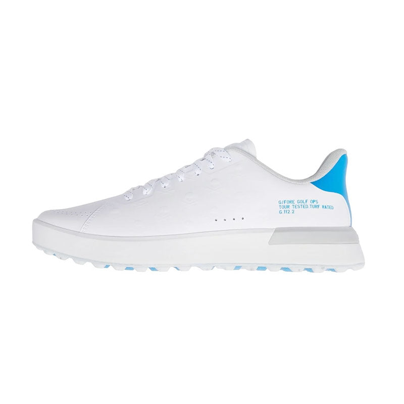 GFORE G.112 Embossed Skull & Tees Men's Spikeless Shoes (Snow/Cerulean)