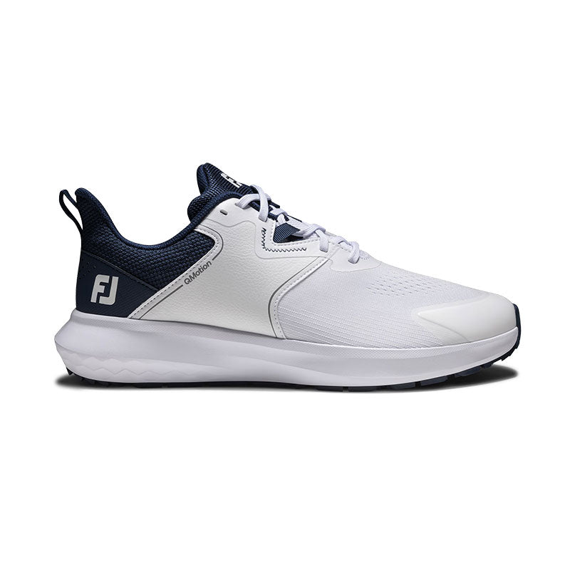 FOOTJOY FJ QMotion Men's Spikeless Shoes (White/Blue/Blue)