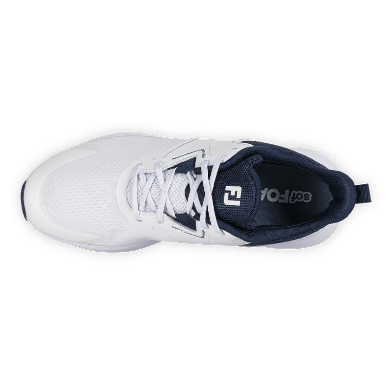 FOOTJOY FJ QMotion Men's Spikeless Shoes (White/Blue/Blue)