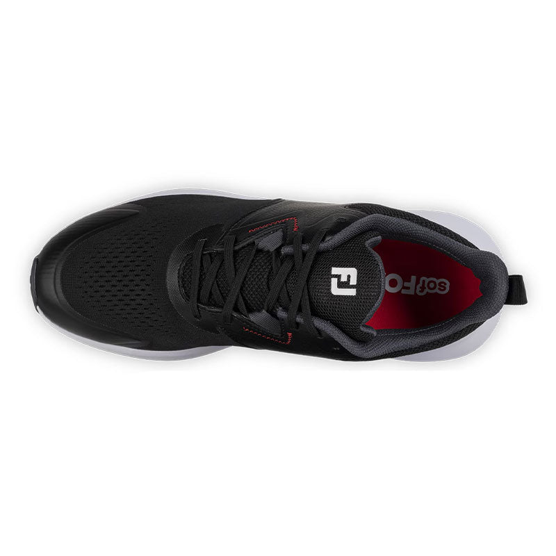 FOOTJOY FJ QMotion Men's Spikeless Shoes (Black/Brown/Red)