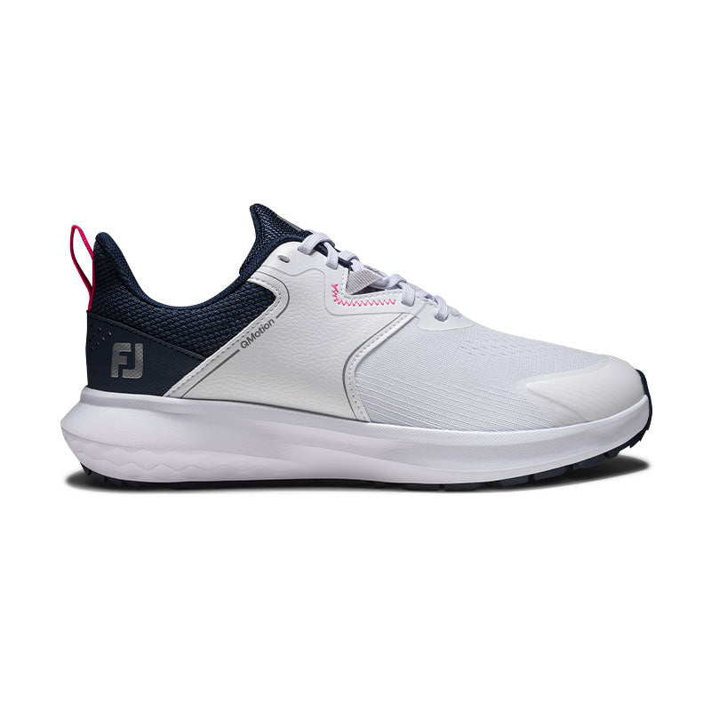 FOOTJOY FJ QMotion Women's Spikeless Shoes (White/Blue/Pink)