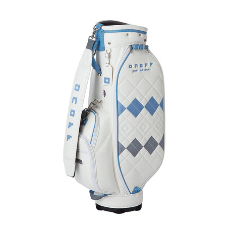 ONOFF OB7923 8.5" Women's Caddie Bag (White/Blue)