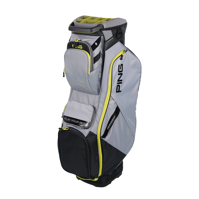 PING Traverse 214 Cart Bag (Iron/Black/Yellow)