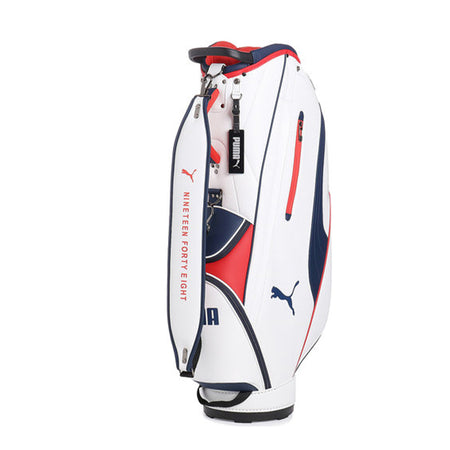 PUMA 9" ALPHACAT Nitro Caddy Bag (White/Red/Navy)