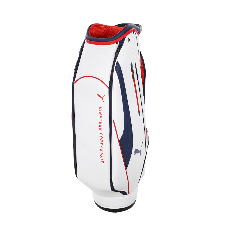 PUMA 9" ALPHACAT Nitro Caddy Bag (White/Red/Navy)