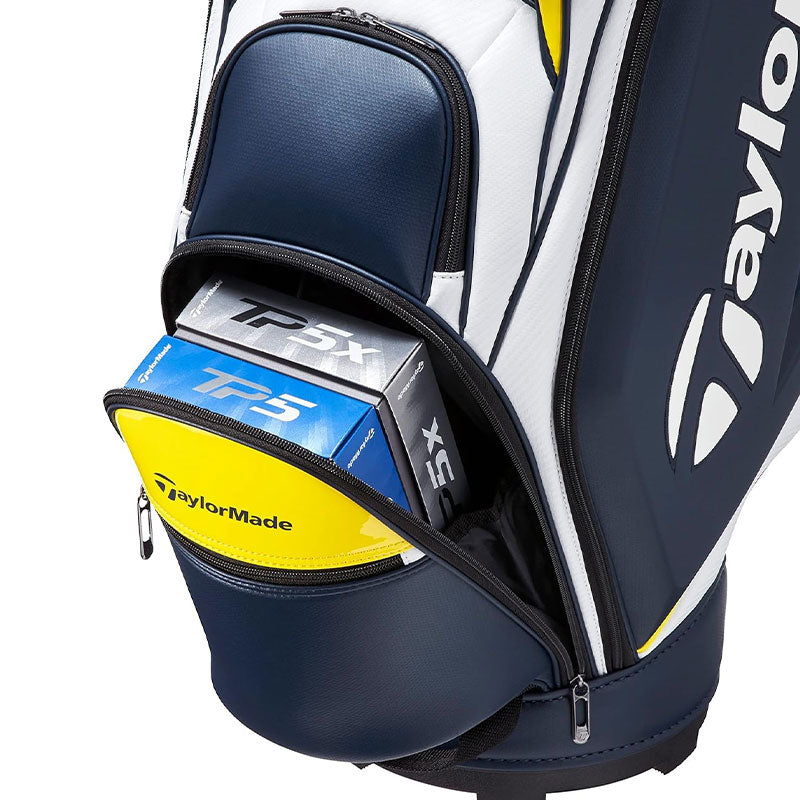 TAYLORMADE 9.5" Auth-Tech Cart Bag (Navy/White/Yellow)