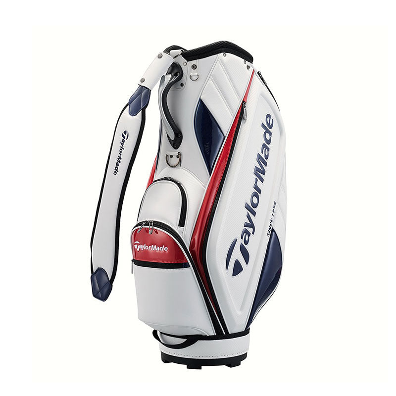 TAYLORMADE 9.5" Auth-Tech Cart Bag (White/Navy/Red)