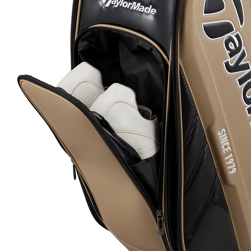 TAYLORMADE 9.5" Auth-Tech Cart Bag (Beige/Black)