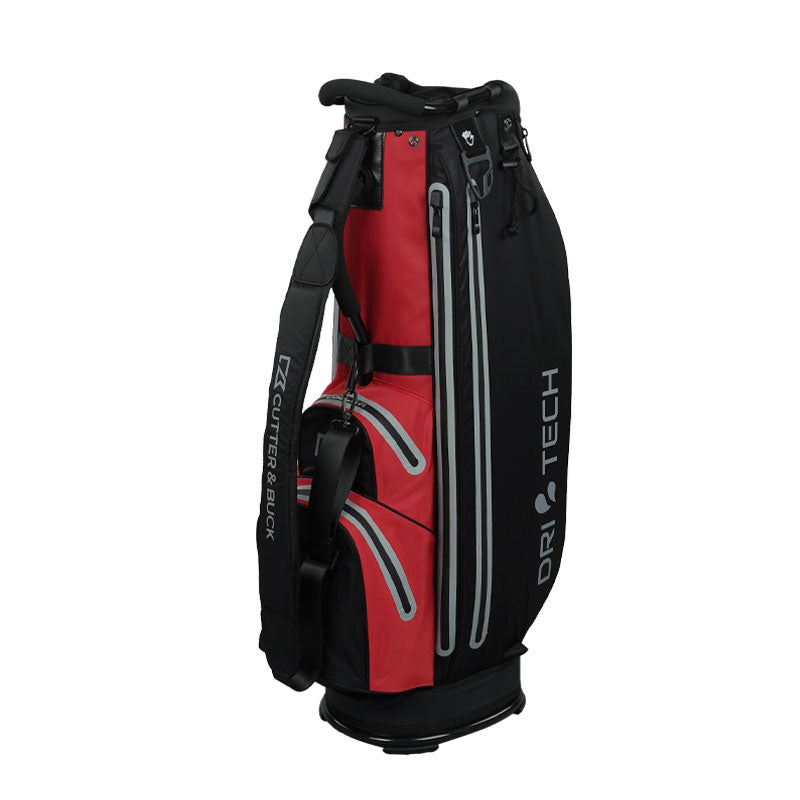 CUTTER & BUCK 9741-D 9" Waterproof Cart Bag (Black/Red)