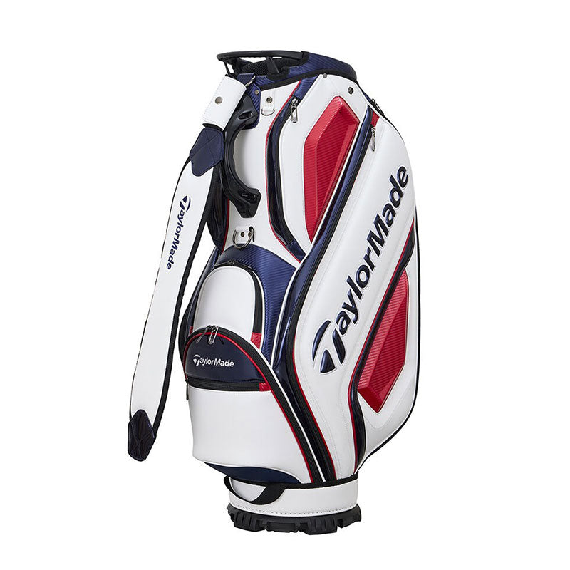 TAYLORMADE 9.5" Auth-Tech Cart Bag (White/Navy/Red)
