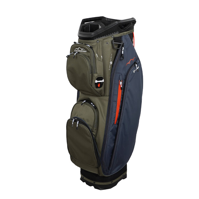 SUN MOUNTAIN 9" C100 14-Way Cart Bag (Black/Green/Red)
