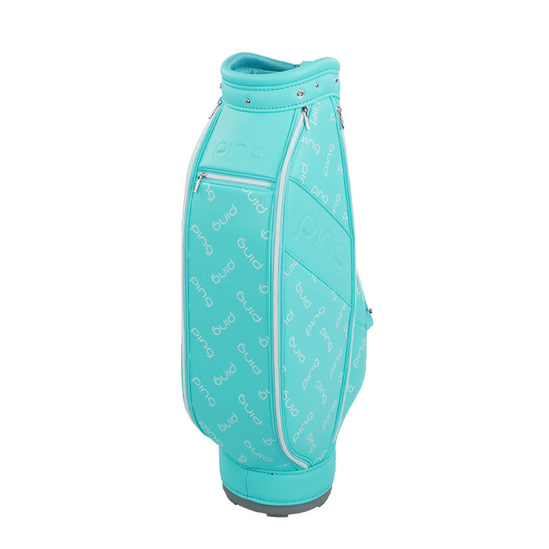 PING 8.5" Monogram Cart Bag (Green/White)