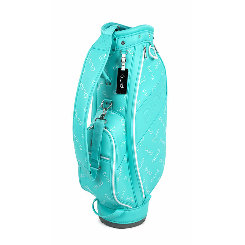 PING 8.5" Monogram Cart Bag (Green/White)