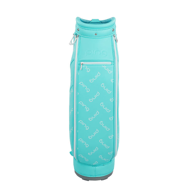 PING 8.5" Monogram Cart Bag (Green/White)