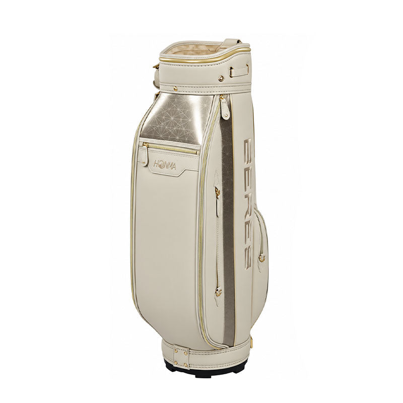 HONMA 	 9" BERES 10 2 & 3-Star Cart Bag (Gold/Beige/Beige)
