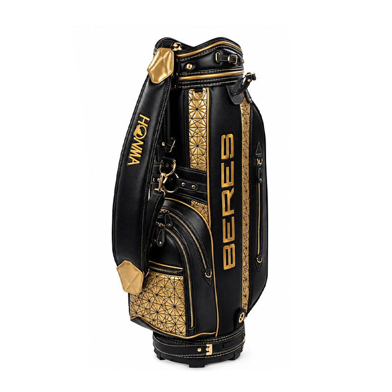 HONMA 9" BERES 10 4-Star Cart Bag (Black/Gold)