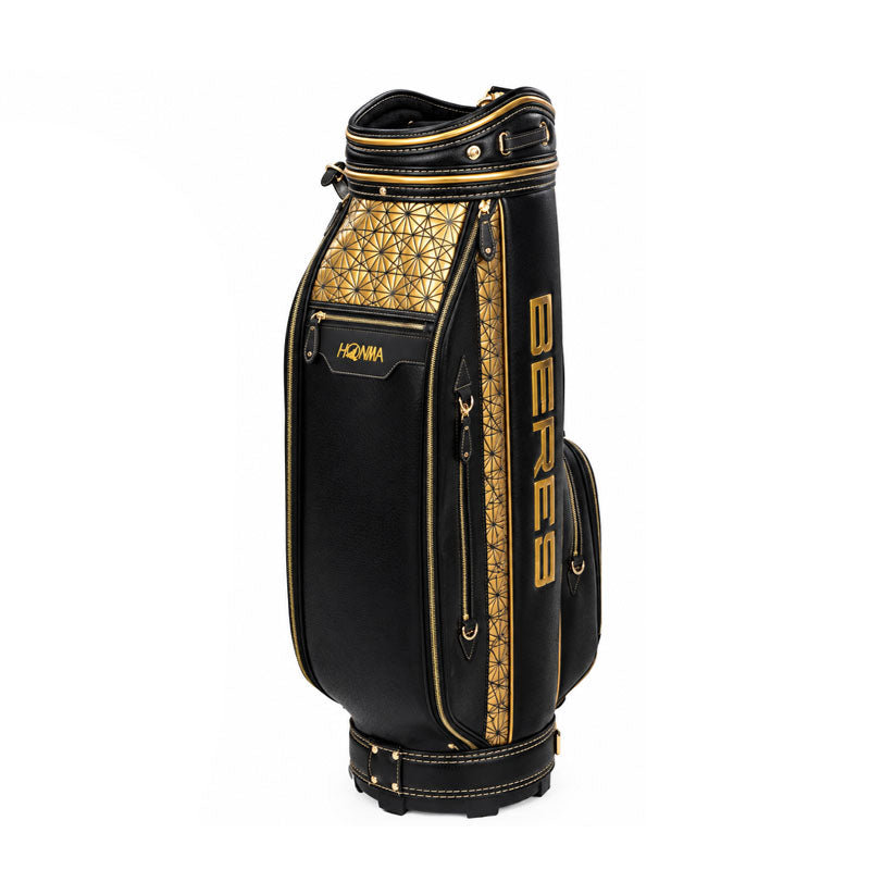 HONMA 9" BERES 10 4-Star Cart Bag (Black/Gold)