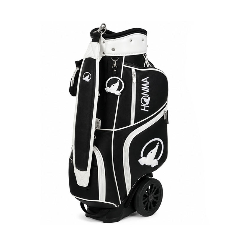HONMA 8.5" Women's Wheeled Cart Bag (Black/White)